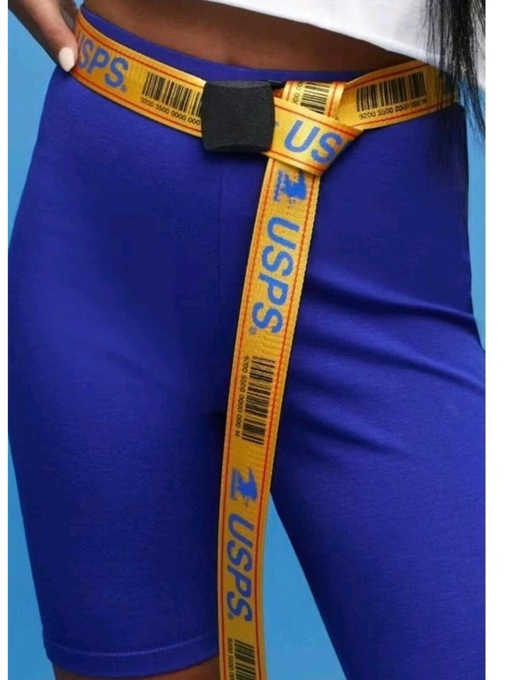NWT Forever 21 USPS Belt One Size Synthetic Unisex Yellow 56” x 1.5" RARE